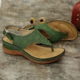 thumbnail image 4 of longantii Womens Orthopedic Sandals Arch Support Summer Flat Sandals Lightweight Slip on Non Slip Sneakers Comfortable 2026 New Orthopedic Shoes Green, 4 of 4