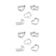 thumbnail image 4 of Injueey Paquete de 5 moldes para repujado de galletas, moldes para galletas de acero inoxidable, arcilla polimérica B 2Conjunto, 4 of 6