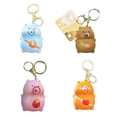 thumbnail image 4 of Creative cartoon bubble keychain cute pinch student schoolbag car keychain Curry, 4 of 8