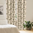 thumbnail image 2 of Ambesonne Woodsy Window Curtains, Woodland Animals in Nature, Each 28" W x 63" L, Beige Fawn, 2 of 4