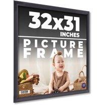 32x31 Frame Black Passaggi Solid Wood Picture Frame Width 1.5 Inches | Interior Depth 0.5 Inches |
