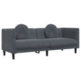 thumbnail image 3 of vidaXL 2 Piece Sofa Set with Pillows Dark Grey Velvet, 3 of 5