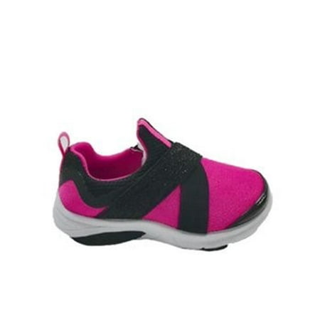 Athletic Works Slip-On Strap Running Shoe (Toddler Girls)
