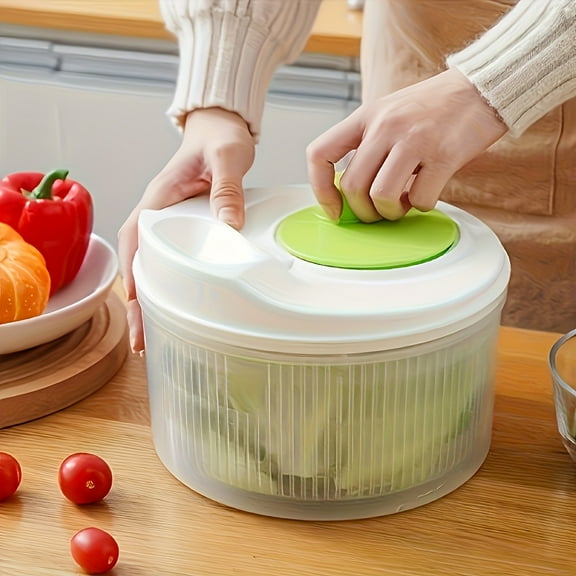 1pc, Multi-Functional Kitchen Tool: Vegetable and Fruit Dryer, Salad Spinner, Colander Basket, and Drainer - Save Time and Effort in Preparing Healthy Meals