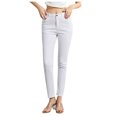 thumbnail image 1 of WEAIXIMIUNG Womens Jeans Short Length Pull On Ladies' Jeans Slim Fit High Waist High Stretch Small Leg Pants Plus Plus Size Jeans, 1 of 5