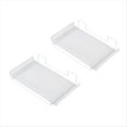 thumbnail image 1 of Router Rack Bracket Wall-Mounted Punch-Free TV Set-Top Box Storage Rack Desktop Japanese Style White,2 * Router rack,White, 1 of 7