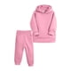 thumbnail image 1 of Gibobby Conjunto de pants para Niños otoño invierno cálido grueso sólido algodón manga larga Tops Sudadera con capucha pantalones sudadera conjunto ropa(Rosa, 3-4 Años), 1 of 3