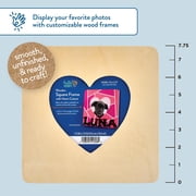 Hello Hobby Value Wood Heart Frame, 7.5 x 7.5