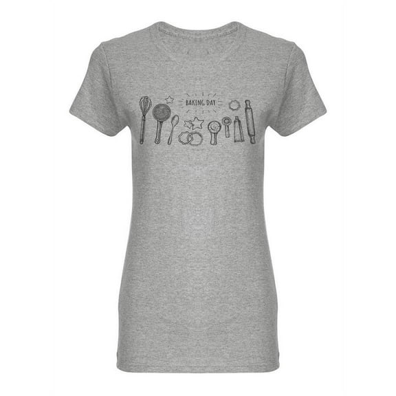 Baking Tools Set Shaped T-Shirt Women -Image by Shutterstock, Female XX-Large