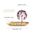 thumbnail image 4 of Soporte de incienso de árbol de dinero de cristal, quemador de incienso de gema natural con bandeja dorada UHUSE Porta incienso, 4 of 5