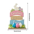 thumbnail image 4 of CoreLiving Easter Bunny Decorations Spring Tiered Tray Decor Set Colorful Wooden Block Signs Rustic Farmhouse Rabbit Table Centerpiece Happy Easter Gift for Home Office Party Indoor, 4 of 9
