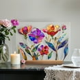 thumbnail image 1 of Hot6sl Ofertas Del Día Adorno de Escritorio Transparente con Base de Madera y Flores Impresas En Acrílico., 1 of 7