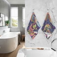 thumbnail image 7 of GZHJMY 2 Piece Trible Nation Birds Flowers Hand Towels for Bath Decorative, Pure Cotton Guest Towels Fingertip Towels for Bathroom Spa Gym,16 x 28 inch, 7 of 7