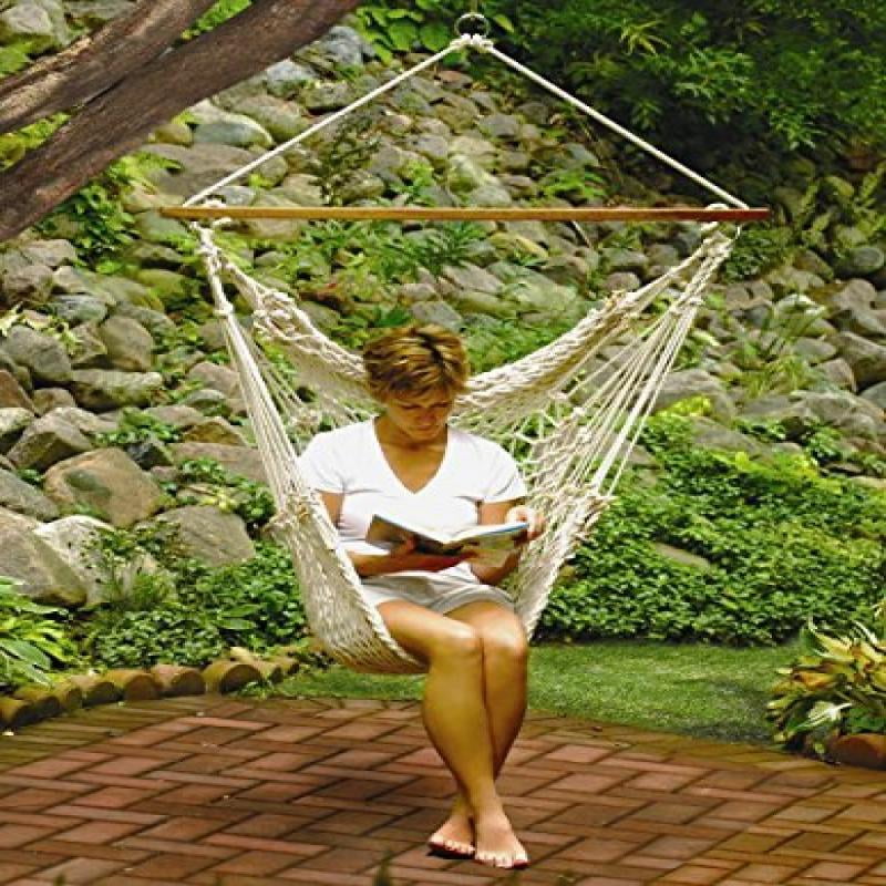 Algoma Hanging Cotton Rope Net Hammock Chair for Trees Porches Patios