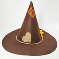 thumbnail image 1 of Sombrero de espantapájaros JAMW Fieltro Marrón Oscuro, 1 of 5
