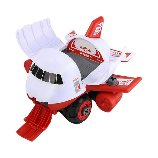 Set de juguetes para niños, avión, coche, transporte de carga y camión de bomberos