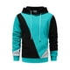 thumbnail image 1 of Dolkfu Sudadera con capucha de color contrastante para hombre, sudadera con capucha para hacer ejercicio, camiseta de manga larga casual para hombre M, 1 of 1
