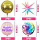 thumbnail image 2 of Globos de bola de discoteca, globo Mylar de papel de aluminio con estrella de explosión para cumpleaños, suministros para fiestas disco de los años 70, 80 y 90 (plata), 2 of 5