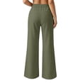 thumbnail image 6 of Vivianyo HD Women's High Waist Double Button Wide Leg Long Trousers, Womens Soft Full Length Pants with Pockets for Office Commuting Daily Casual Outings, Sizes S-2XL, 6 of 6