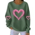 thumbnail image 2 of Vetsdori Womens Valentine Sweatshirts Pullover Crew Neck Shirts, Spring Love Heart Valentine's Days Casual Sweatshirts for Women, 2 of 4