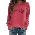 thumbnail image 2 of Ayolanni Sweatshirt for Women Women's Nurse Christmas Printed Long Sleeved Round Neck Sweater, 2 of 6