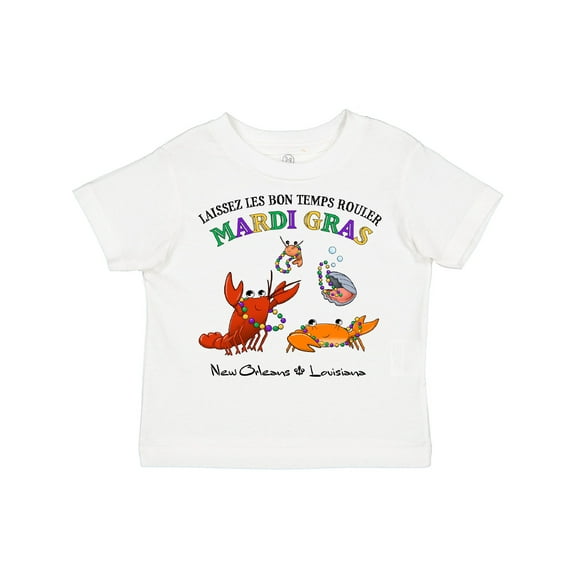 Inktastic Laissez Les Bon Temps Rouler Mardi Gras Partying Seafood Boys or Girls Toddler T-Shirt
