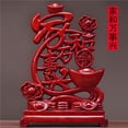 thumbnail image 1 of Rosewood carving, "May All Things Prosper" ornament, Chinese style home living room decoration, handicraft, suitable for business openings, housewarming gifts., 1 of 4