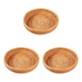 thumbnail image 1 of Thinsony Wicker Woven Round Snack Fruit Bowl Rattan Food Organizer Tray 25x5cm 3Set, 1 of 6