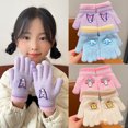 thumbnail image 2 of Children's Gloves Winter Warm Sanrio Finger Set Boys and Girls Cartoon Plush Gloves Baby Snow Finger Set, 2 of 5