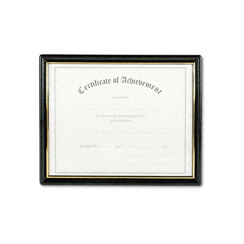 8.5" x 11" EZ Mount PreFramed Award Certificate Frame, Black/Gold