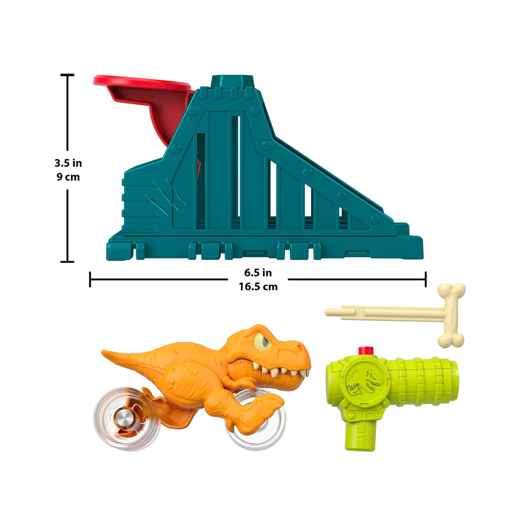 Imaginext Jurassic World Launcher Set with Chomping Toy T. rex & 2 Accessories (Styles May Vary)