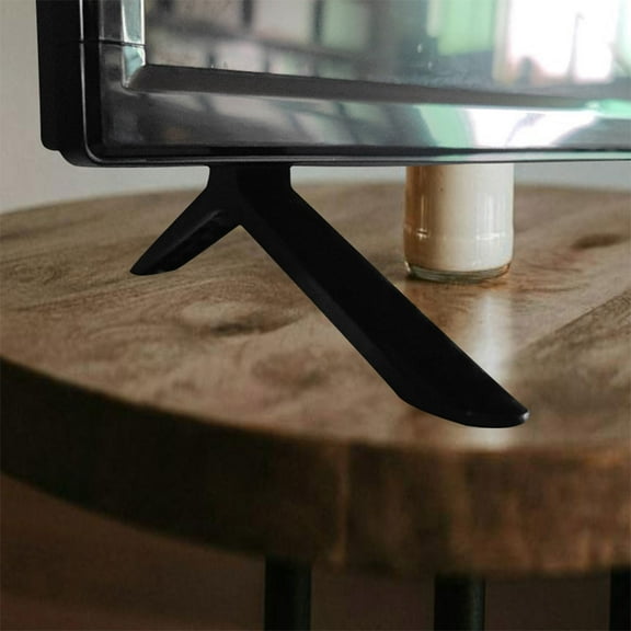 Hemoton Black TV Stand with Screws Sturdy Adjustable Angle Design for Various TV Sizes Universal Mounting