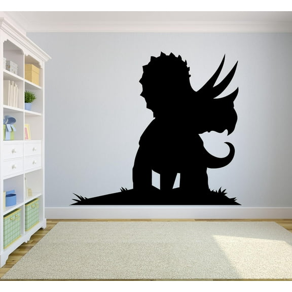 DecorWithUs Triceratops Silhouette Dinosaur Wall Decal