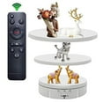 thumbnail image 5 of 3in1 Motorized Rotating Display Stand, 360 Electric Rotating Turntable with 5.7/7/8.6in Replacement Cover, Remote Control, Max 17lbs Load, White, 5 of 6