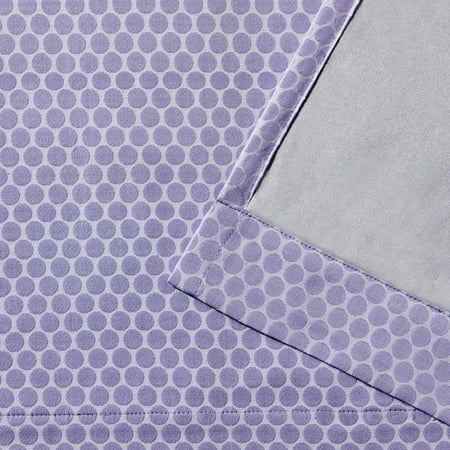 Polka Dot Jacquard Blackout Curtain Panels With Rod Pocket By