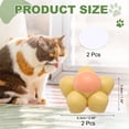 thumbnail image 2 of Uxcell Catnip Balls Cat Teeth Cleaning Chew Ball, Interesting and Cute, Indoor Cat Energy Playing Supplies (Yellow Orange, 2 Pcs), Intended for Bedroom / Balcony / Feeding Area, 2 of 7