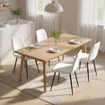 thumbnail image 2 of HOMCOM Dining Chairs Set of 4, Kitchen Chair with Metal Legs, Cream, 2 of 10