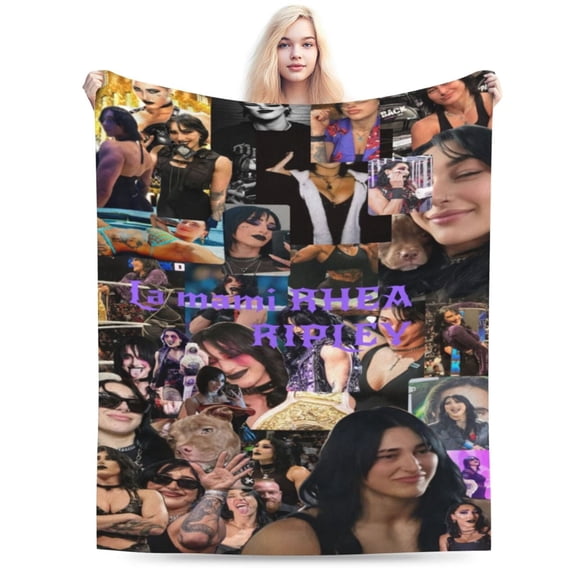 Rhea Ripley Boys Girls Blanket Super Soft Cozy Warm Plush Throw Blanket, Lightweight Fuzzy Flannel Blankets for Couch Sofa Bed Travel and Camping Gifts 40"X30"