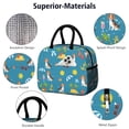 thumbnail image 4 of Beagle and Beach Blue Pattern Insulated Leakproof Lunch Box for Work, Lunch Bag for Women Men, Loncheras Para Mujer for Beach Travel Picnic Camping, 4 of 6