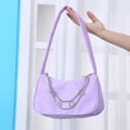 thumbnail image 4 of Bolso Retro para Mujer Con Cadena Mariposa Color para Axilas Bolso Mano Hobos (púrpura), 4 of 9