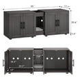 thumbnail image 4 of Litter Box Enclosure With Double Room, Cat Hidden Litter Box Enclosure Furniture For 2 Cats, Wooden Enclosed Cat Litter Box Furniture,55"L X 17.7"W X 22.5"H Cat House, 4 of 9