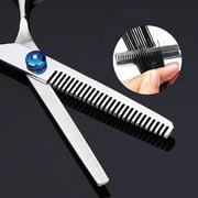 Hair Thinning Shears Professional Teeth Scissors with Adjustable Screw Barber Scissor for Texturizing Styling - Stainless Steel