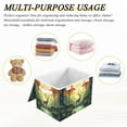 thumbnail image 7 of Deer on Forest Large Lidded Bin Foldable Storage Baskets Boxes Cubes Lids with 2 Handles for Home Bedroom Office 16.5x12.6x11.8inch, 7 of 7