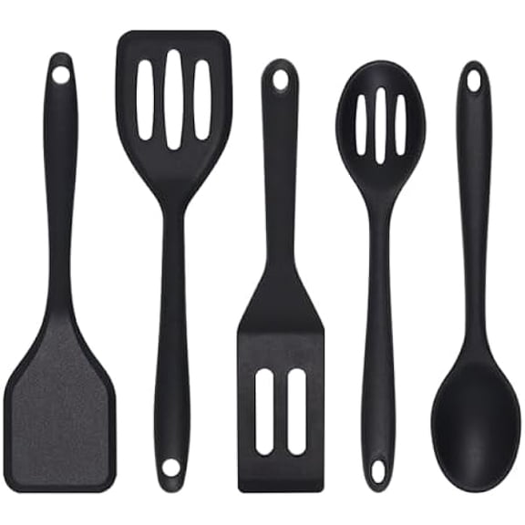Small Spatulas 5PCS, Mini Size Silicone Turner Easy to Clean, Flexible Brownie Spatula, Spatulas for Kitchen Use, Mini Silicone Spatula for Fish, Fried Rice