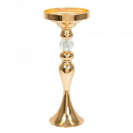 Metal Mermaid Centerpiece with Crystal 16" - Gold