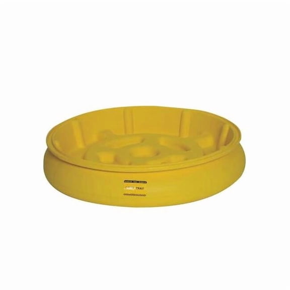 Eagle Mfg Spill Tray, Yellow, Circle, 10 gal 1614