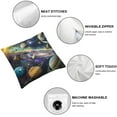 thumbnail image 4 of JRXY Throw Pillow Cover Space Planet Solar System Universe Planet Outer Galaxy Space Stars Starry Magical Sky Decor Lumbar Pillow Case Cushion for Sofa Couch Bed,2 Pcs White, 4 of 6