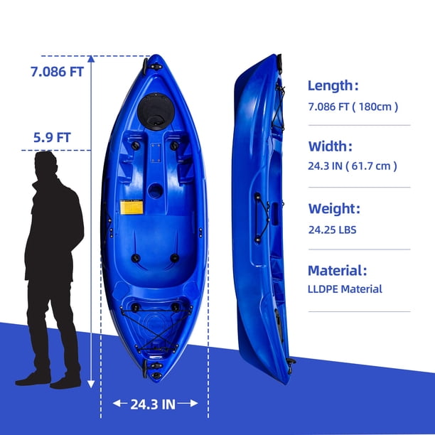 Danolapsi Kids Youth Kayaks, 7FT Sit on Top Fishing Kayak, 88LBS