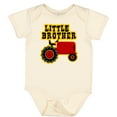 thumbnail image 3 of Inktastic Red Tractor Little Brother Boys Baby Bodysuit, 3 of 5