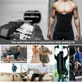 thumbnail image 6 of COMFREE Men Sauna Training Sweat Ab Belt Body Shaper Waist Trainer Corset Workout GYM for Weight Loss Tummy Fat Loss, 6 of 7